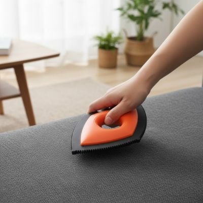 Brosse anti poil triangulaire facile Ă nettoyer
