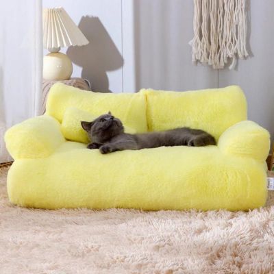 canape-pour-chat-confortplus-jaune