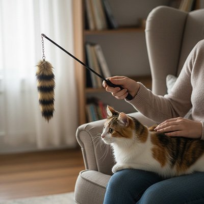 Jouet pour chat-baton amusant