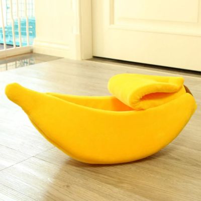 niche-pour-chat-banana-jaune