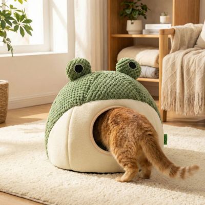niche-pour-chat-moderne-grenouille