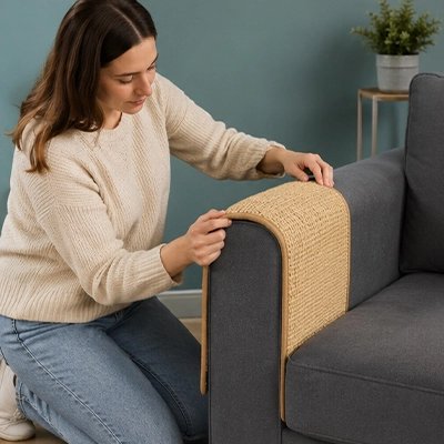 protection canapé chat Griffe Control - coloris beige naturel