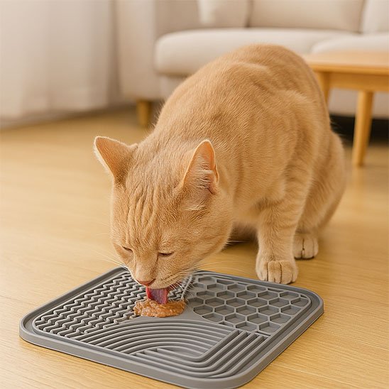 tapis-de-léchage-gris-carré-pratique