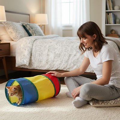tunnel-chat-pour-un-chat-pliable