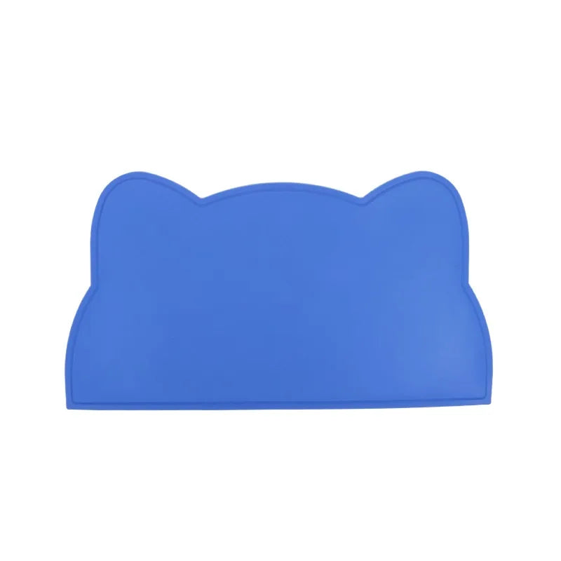 set gamelles chat silicone tapis anti-dérapant - bords relevés