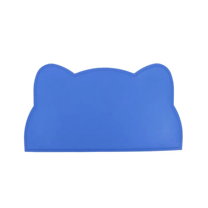 set gamelles chat silicone tapis anti-dérapant - bords relevés