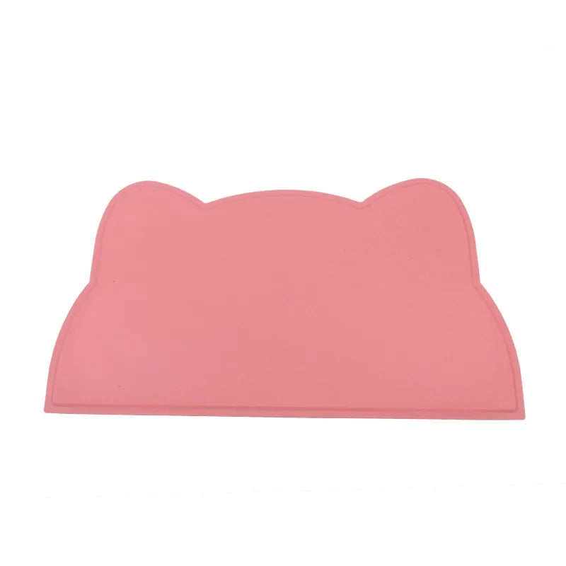 set gamelles chat silicone tapis anti-dérapant - facile à nettoyer