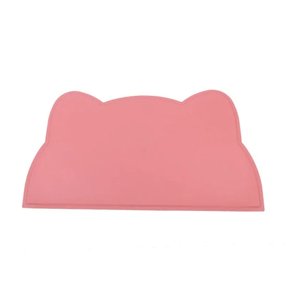 set gamelles chat silicone tapis anti-dérapant - facile à nettoyer