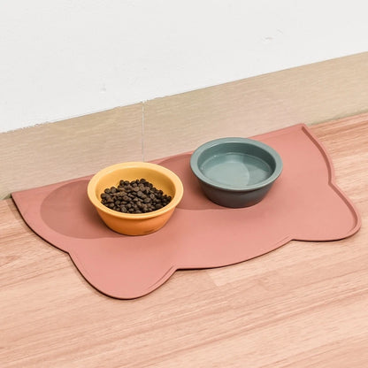 set gamelles chat silicone tapis anti-dérapant - vue principale