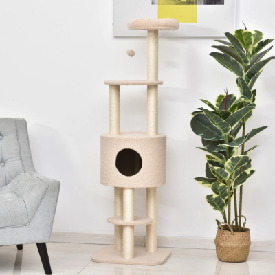 arbre-a-chat-beige-avec-griffoir-modern