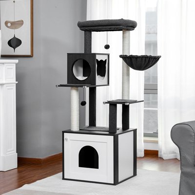 arbre-a-chat-en-bois-noir-et-blanc