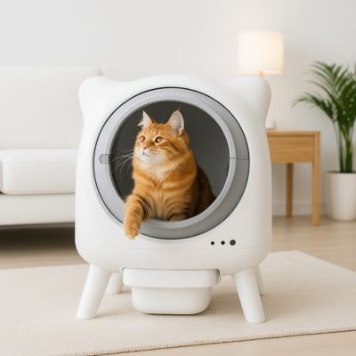 bac-a-litiere-chat-automatique-cleanbox-blanc