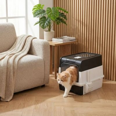 bac-a-litiere-chat-noir-ecodesign