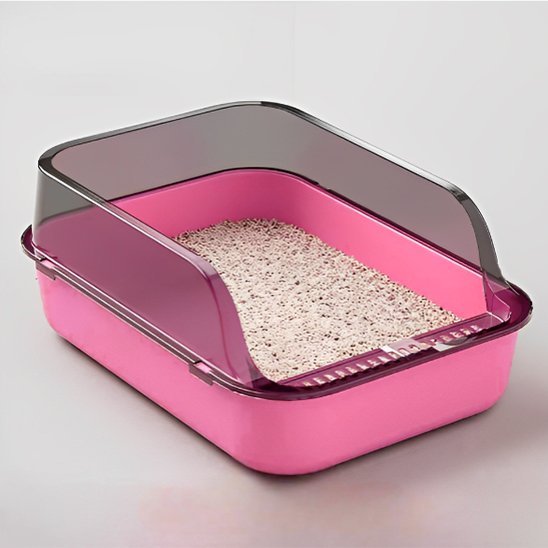 bac-a-litière-pour-chat-ergonomique-hygiénique-rose
