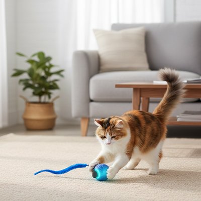 balle-interactive-chat-rotative-bleu