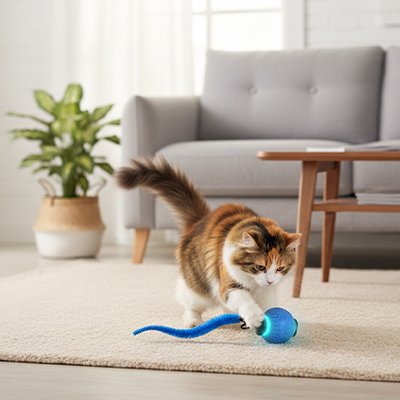 balle-interactive-chat-rotative-éléctrique