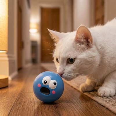 balle-pour-chat-en-caoutchouc-bleu