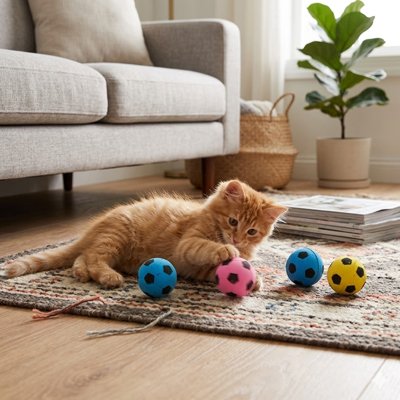balles-pour-chats-en-mousse-récréatives
