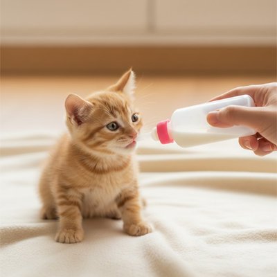 Biberon chaton Premiers Pas™ - détail tétine physiologique