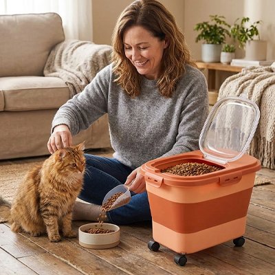 boite à croquettes chat Fraîcheur Optimale - couvercle hermétique