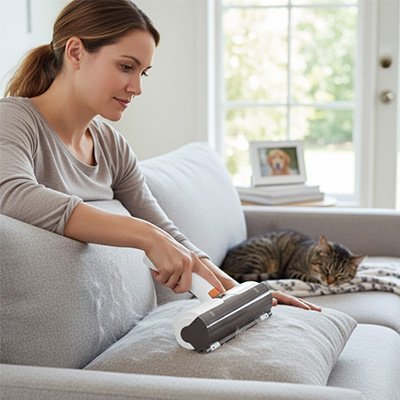 Brosse anti poil pratique à rouleau