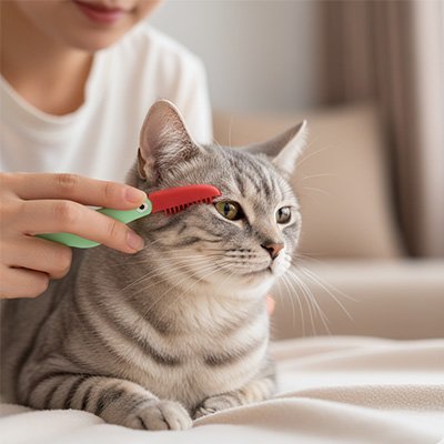 Brosse chat en silicone double