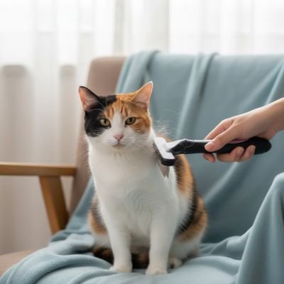 Brosse Chat pour poile long design épuré