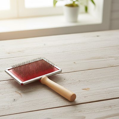 Brosse chat poil long​ hygiénique large