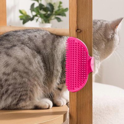 Brosse pour chat silicone rose