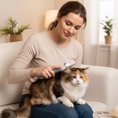 Brosse pour chat ergonomique pratique