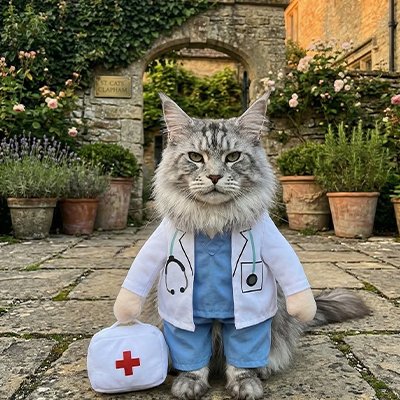costume-pour-chat-médecin-drôle
