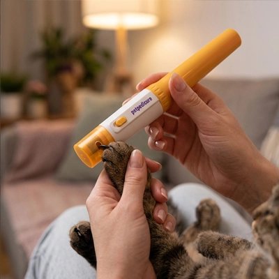 coupe-griffe-chat-avec-pile-jaune