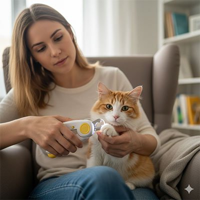 coupe-ongle-chat-avec réservoir