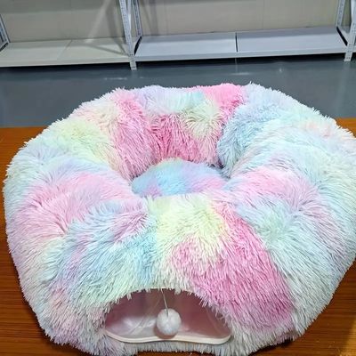 coussin-pour-chat-donnut-arc-en-ciel