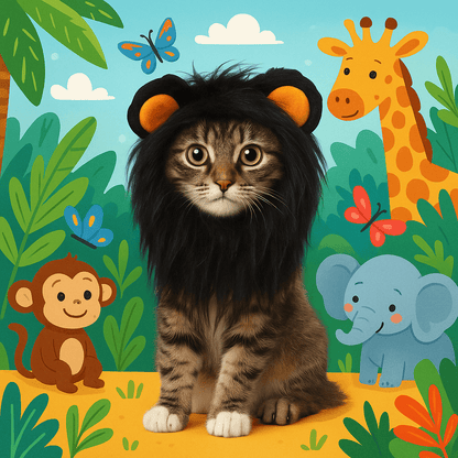 déguisement-pour-chat-ruglion-jungle