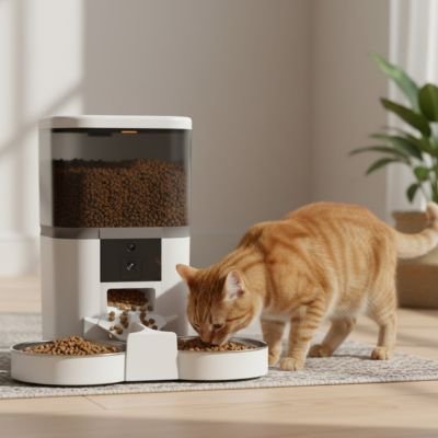 distributeur-automatique-de-croquettes-pour-chat-blanc-double-bol-ergonimique