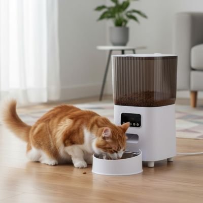 distributeur-automatique-de-croquettes-pour-chat-double bol-pour-plusieurs-chat