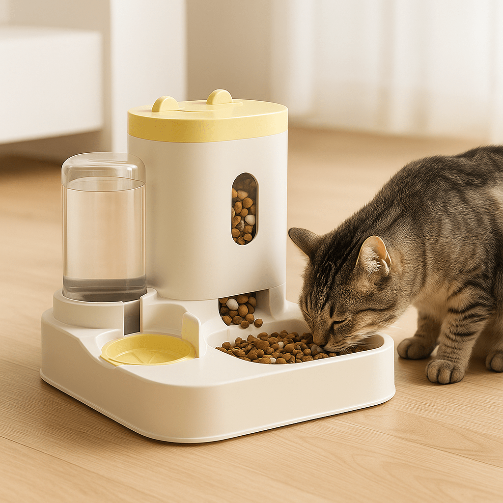 distributeur-croquette-chat-jaune-selfmiaou
