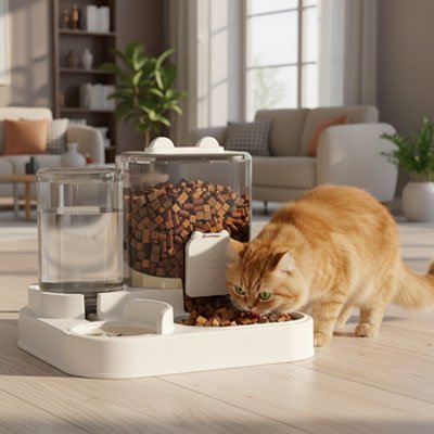 distributeur-de-croquettes-pour-chat-avec-réservoir-d-eau-pratique