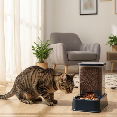 distributeur-de-croquettes-pour-chat-ergonomique