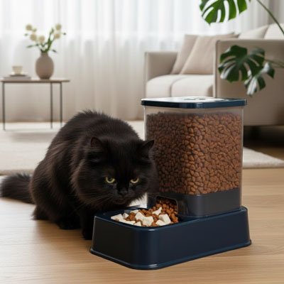 distributeur-de-croquettes-pour-chat-noir