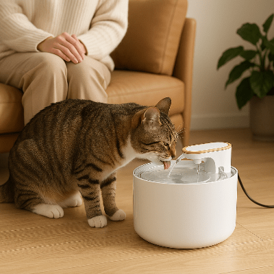 fontaine-a-eau-chat-moderne-felina