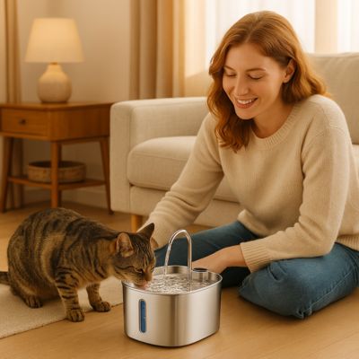 fontaine-a-eau-chat-silencieuse-avec-capteur-moderne