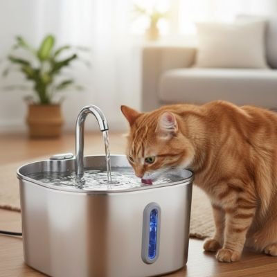 fontaine-a-eau-chat-inox-pratique