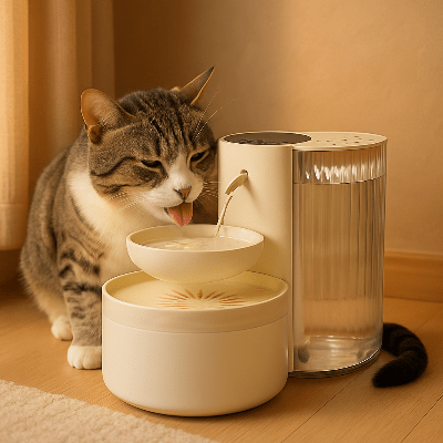 fontaine-a-eau-chat-beige-vitalizen