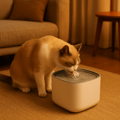 fontaine-a-eau-pour-chat-hydrofelix-blanche-design
