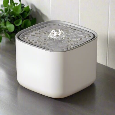 filtre-fontaine-à-eau-pour-chat-blanche-hydrofelix