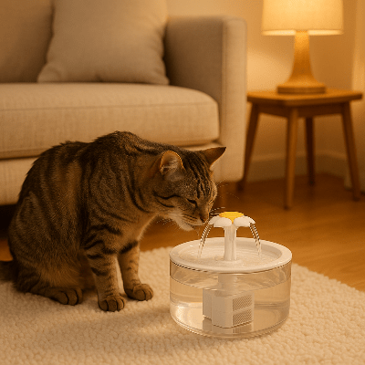 fontaine-a-eau-chat-adapté-hydro