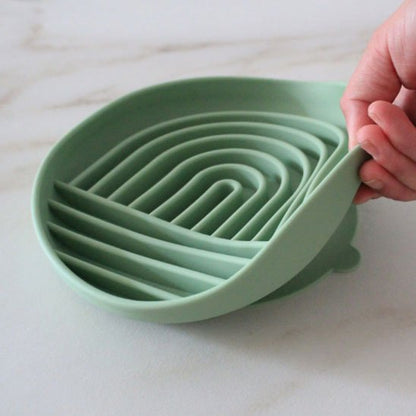 Gamelle anti glouton chat anti obésité verte