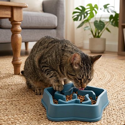 gamelle-anti-glouton-chat-avec-reliefs-verte